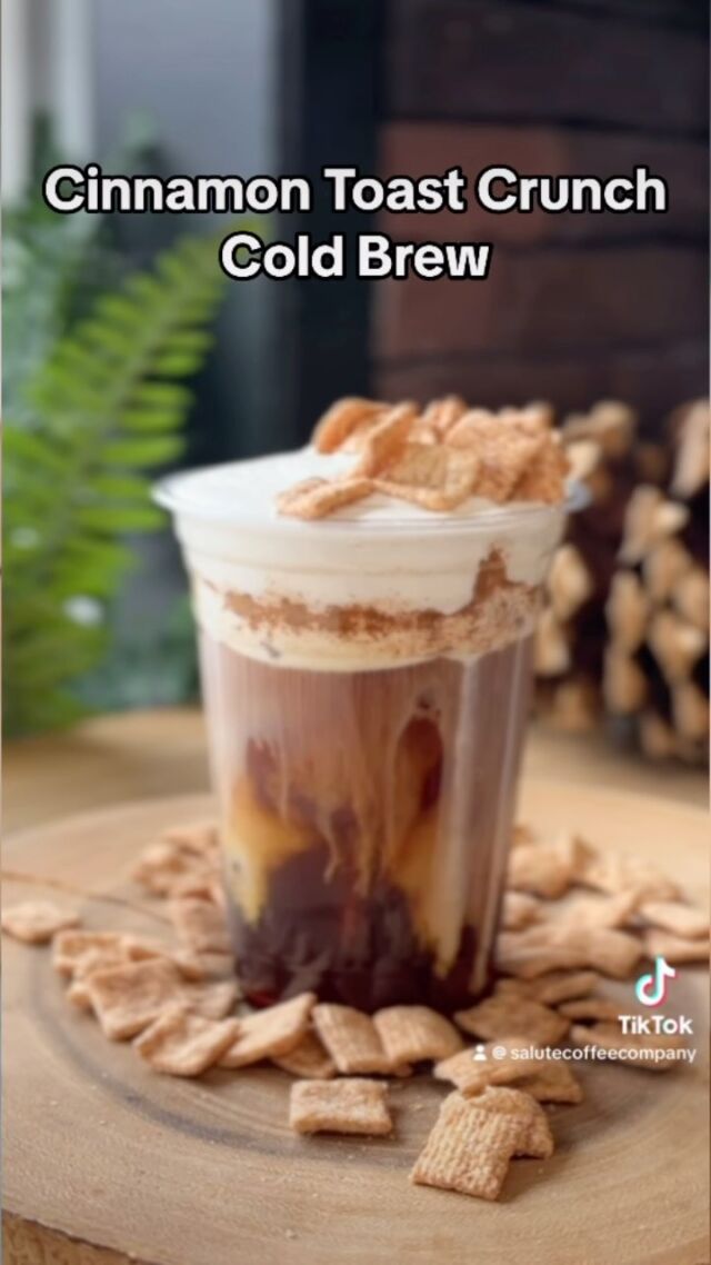 The NEW Cinnamon Toast Crunch Cold Brew!  Served with our amazing cold brew and in-house made syrups it does not disappoint. 

#cereal #cinnamontoastcrunch #coldbrew #coldfoam #local #localbrand #sudbury