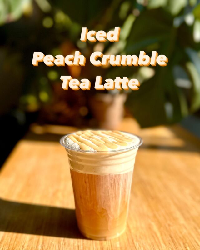 NEW Iced Peach Crumble Tea Latte.  Made with our steeped peaches and cream tea, sweetened with real maple syrup and topped with our amazing sweet cream cold foam.  For fun we’ve added our amazing maple drizzle!

Available at both locations this summer!

#icedtea #icedtealatte #iced #coldfoam #local #sudbury
