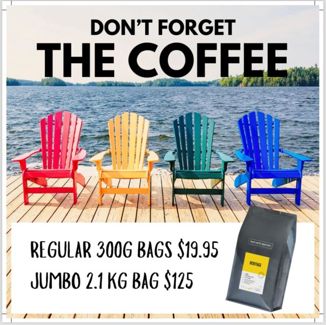 The long weekend is here and we don’t want you to forget the coffee!  Both cafés have a great assortment of coffee for you to choose from including both 300g retail bags and our large 2.1kg bags.

#coffee #reallygoodcoffee #wholebean #wecangrinditforyou #local #sudbury #lovelocal